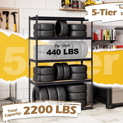 5-Tier Garage Shelving Unit for Warehouse