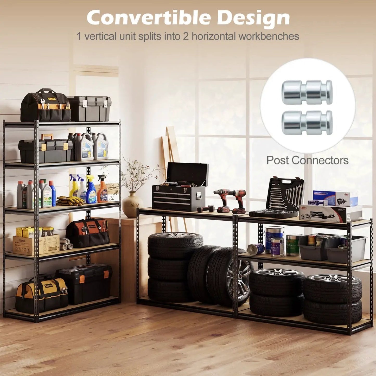 5-Tier Garage Shelving Unit for Warehouse