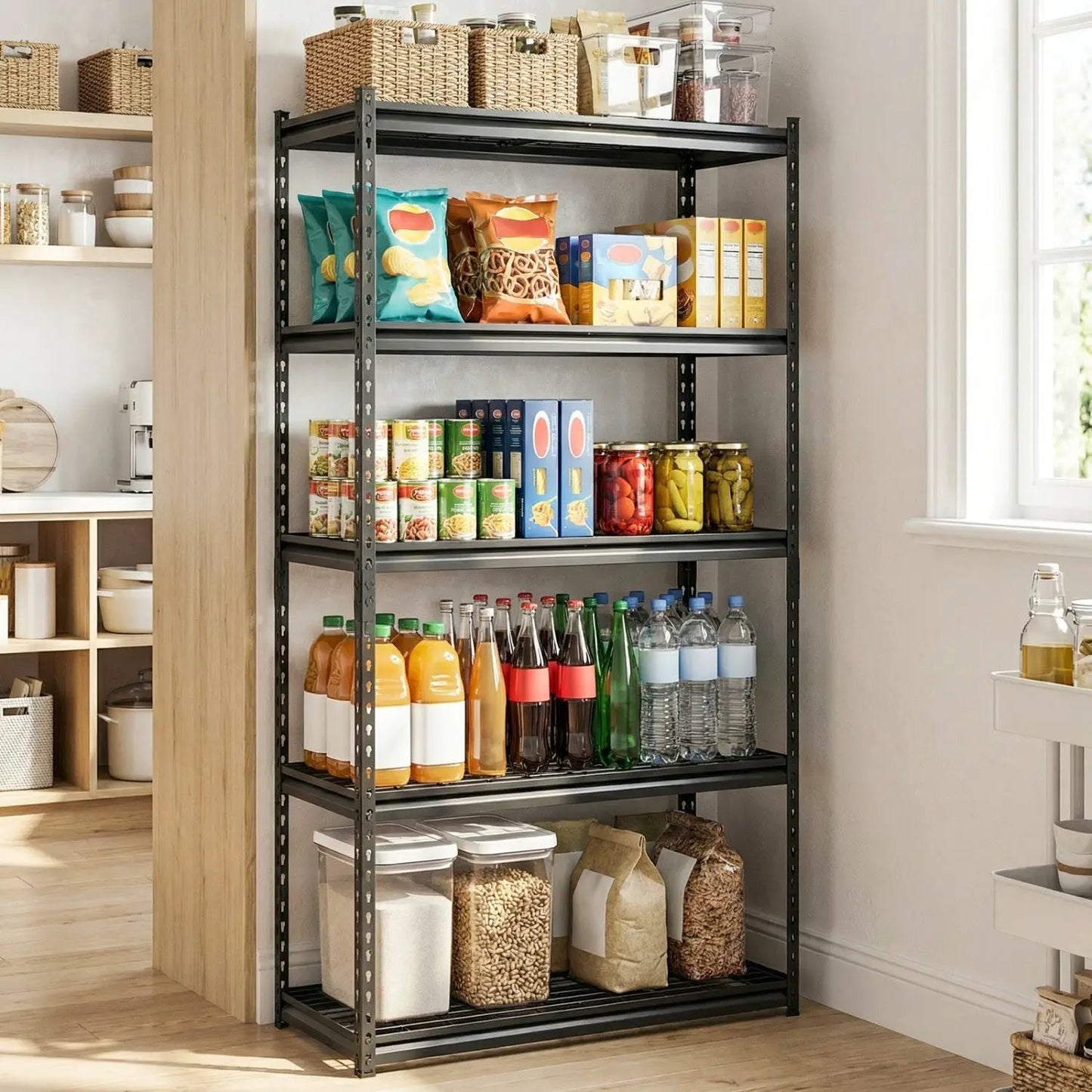 5 Tier Heavy Duty Rack with Adjustable Shelves