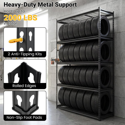 5 Tier Heavy Duty Rack with Adjustable Shelves