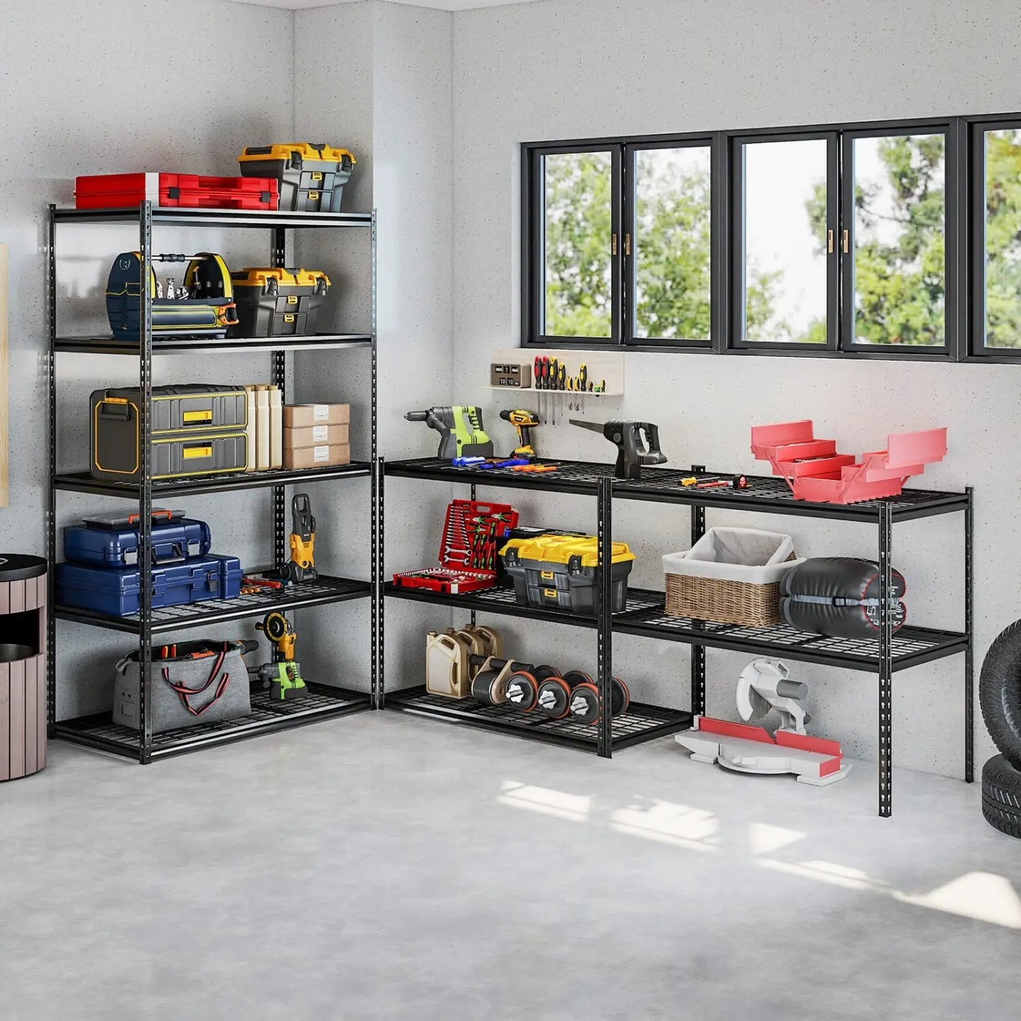 5-Tier Metal Shelving Unit with 2000 lbs Capacity