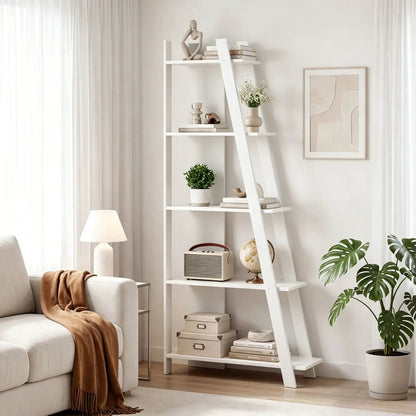 5-Tier Bookshelf for Small Spaces, Tall Narrow