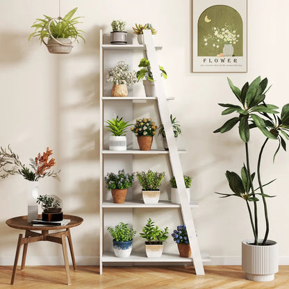 5-Tier Bookshelf for Small Spaces, Tall Narrow