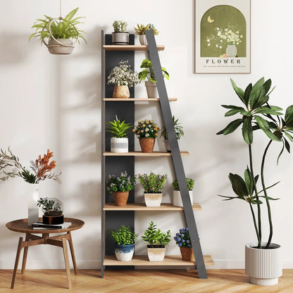 5-Tier Bookshelf for Small Spaces, Tall Narrow