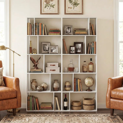 5-Tier Bookshelf with Open Back and Anti-Tipping