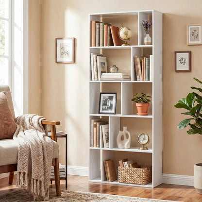 5-Tier Bookshelf with Open Back and Anti-Tipping