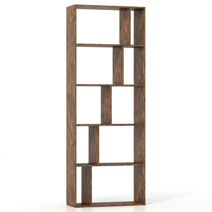 5-Tier Bookshelf with Open Back and Anti-Tipping