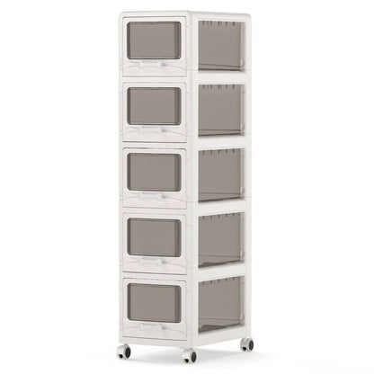 Rolling Storage Cart With Lockable Wheels