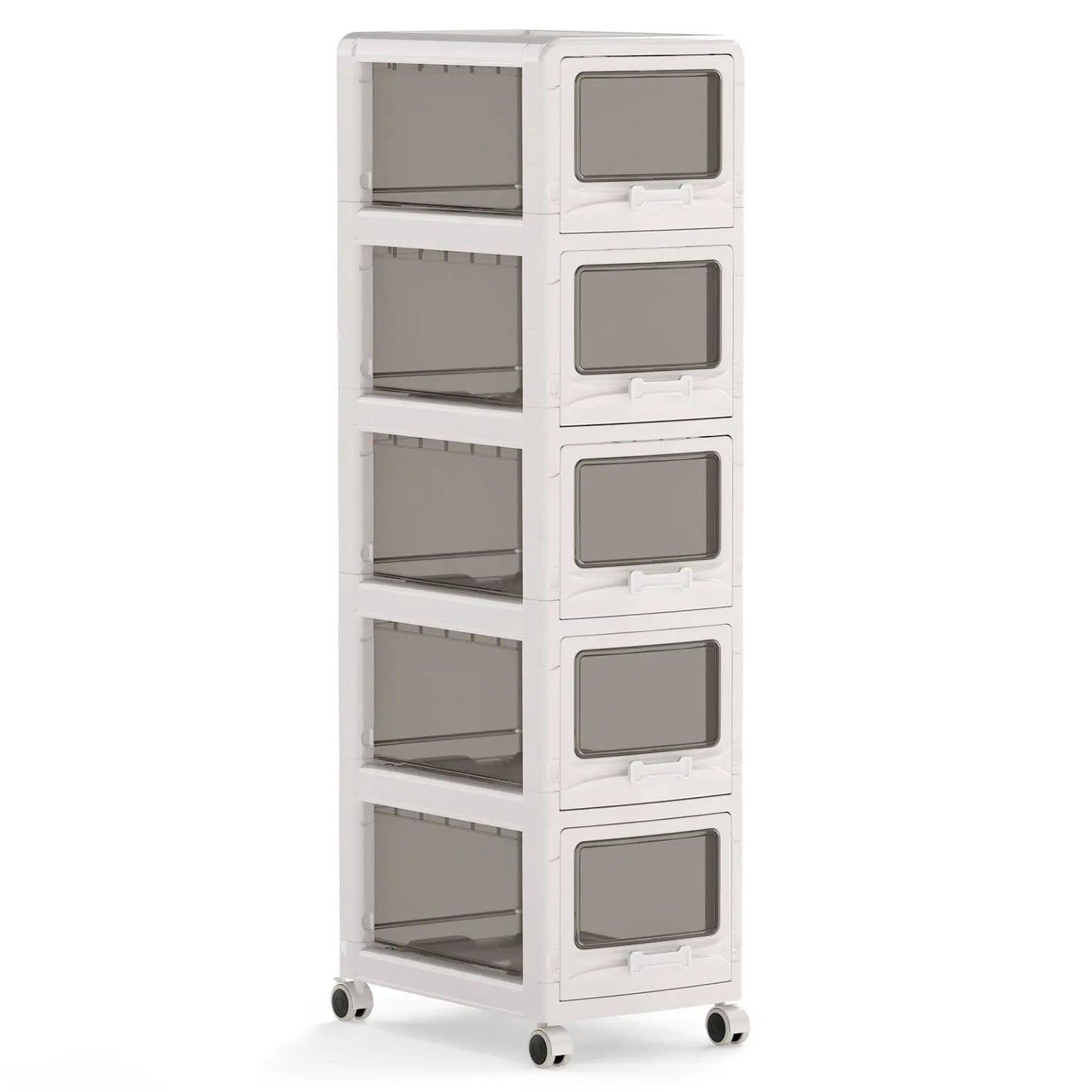 Rolling Storage Cart With Lockable Wheels
