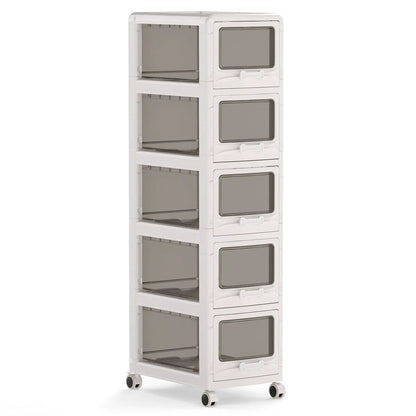 Rolling Storage Cart With Lockable Wheels