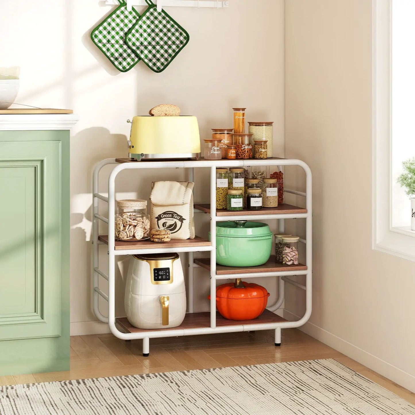 5 Tier Storage Organizer Open Book Shelf