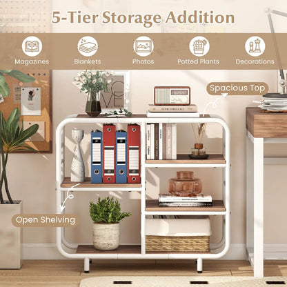 5 Tier Storage Organizer Open Book Shelf