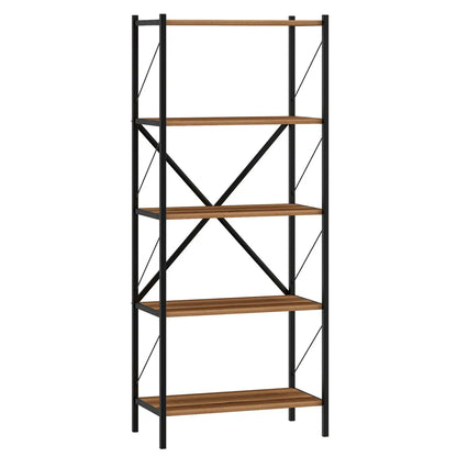 5 Tier Bookshelf With Heavy Duty Metal Frame