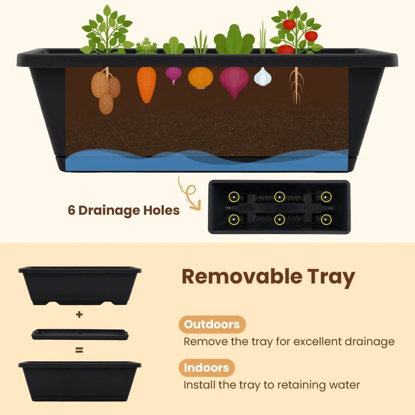 Five Tier Vertical Raised Garden Bed With Wheels