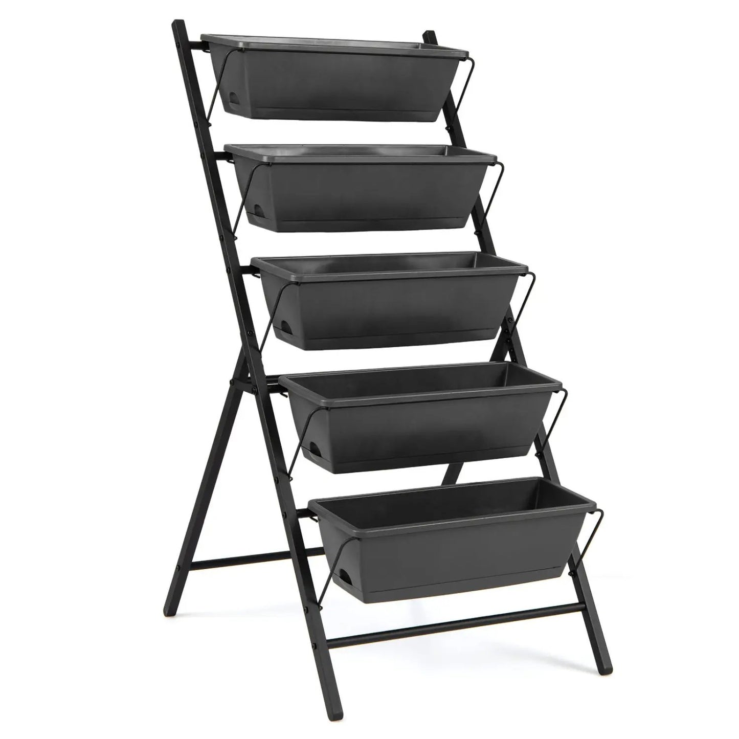5 Tier Vertical Garden Bed with Drains and Trays