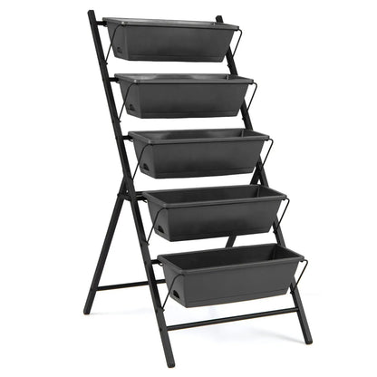 5 Tier Vertical Garden Bed with Drains and Trays