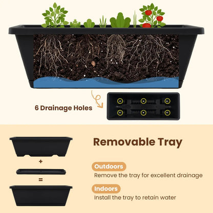 5-Tier Vertical Garden Bed with Drainage Holes
