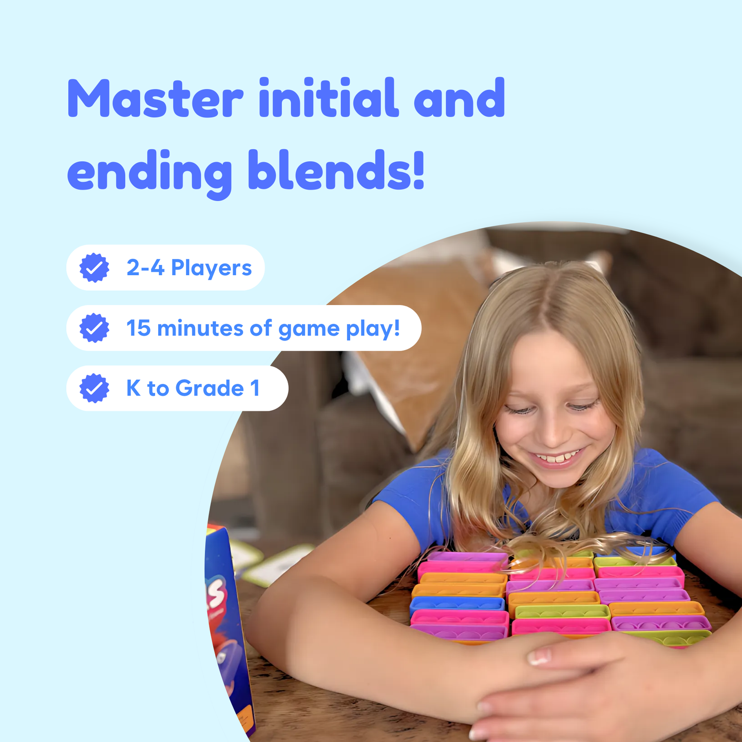 Tricky Trolls educational toy by The Fidget Games with colorful tiles and a smiling child on Tampa Home & Garden Store
