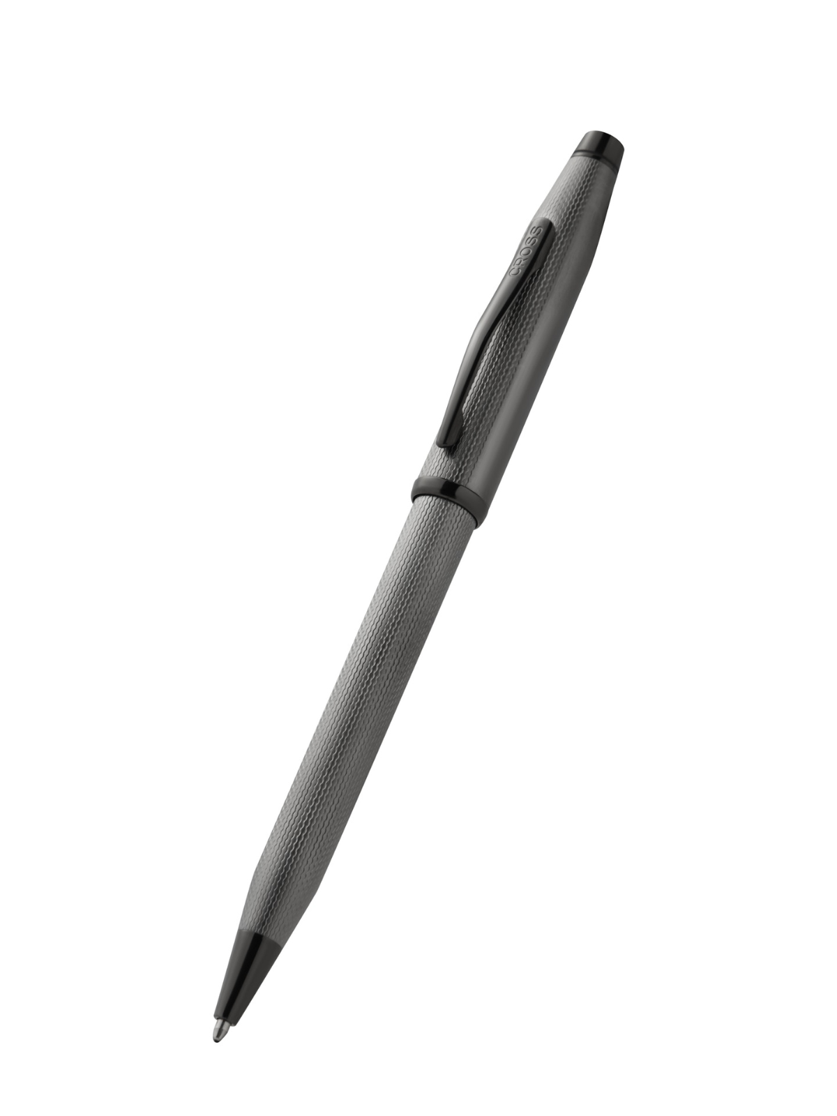A.T. Cross Century II polished slate gray ballpoint pen with engraved diamond pattern and clip on Tampa Home & Garden Store