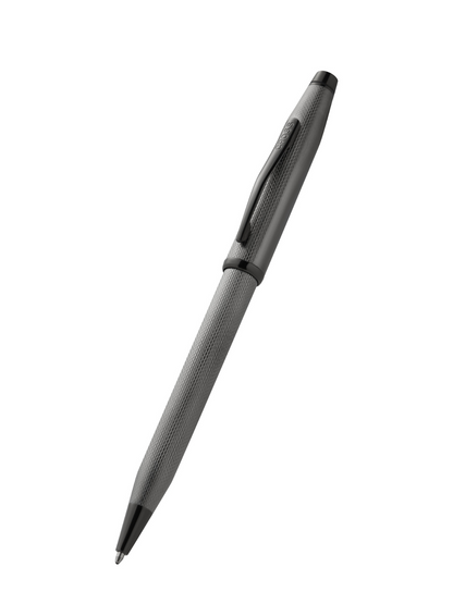 A.T. Cross Century II polished slate gray ballpoint pen with engraved diamond pattern and clip on Tampa Home & Garden Store
