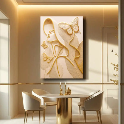 Minimalist Woman Line Wall Art Canvas Decor