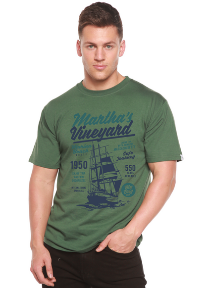 Martha's Vineyard men's bamboo viscose/organic cotton graphic tee green Spun Bamboo on Tampa Home & Garden Store