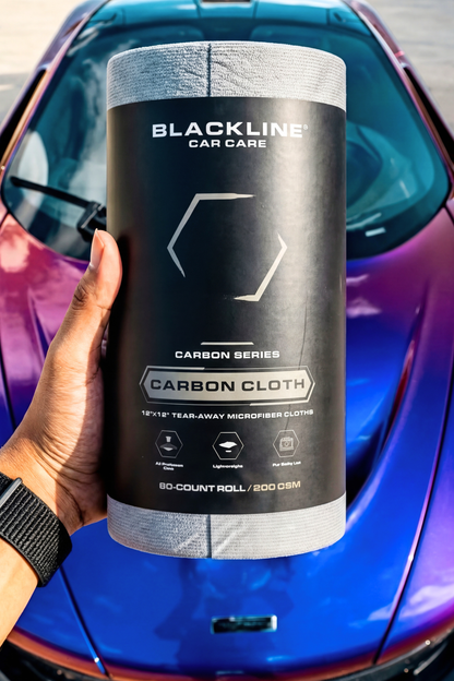 Blackline Carbon Cloth roll by Blackline Car Care, Carbon Series microfiber cloths 12x12in on Tampa Home & Garden Store