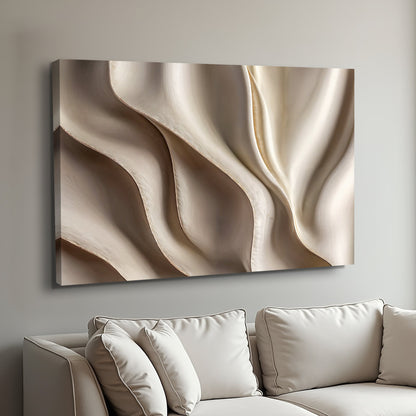 Canvas art Beyond the Surface 3D Abstract Waves by Tailored Canvases in bronze beige tones on Tampa Home & Garden Store
