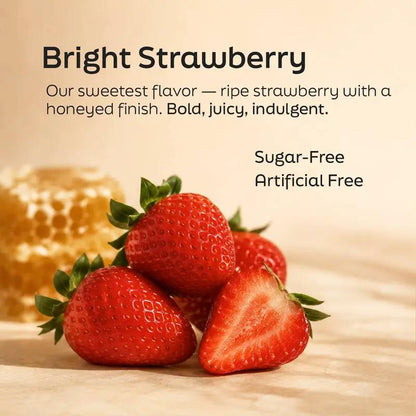 Essential Prenatal Nutrition + Electrolytes Root'd Bright Strawberry with three strawberries on Tampa Home & Garden Store