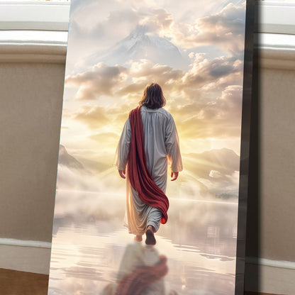 Reflections Faith Wall Art canvas Tailored Canvases, figure in white robe with red sash on Tampa Home & Garden Store