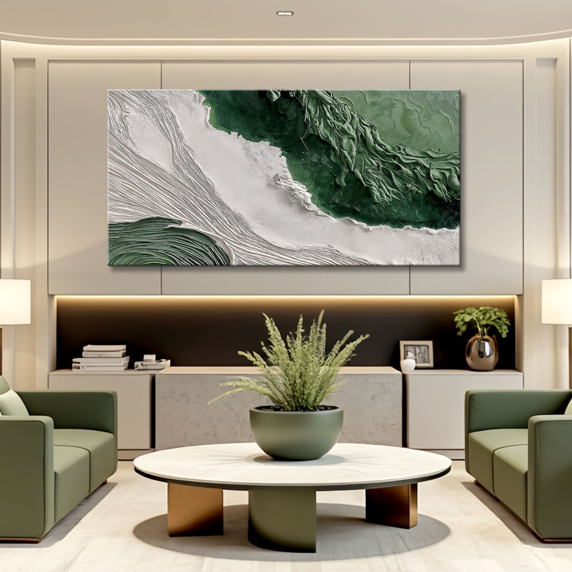 Green Rivers Abstract Wall Art II canvas Tailored Canvases crafting canvas in green on Tampa Home & Garden Store