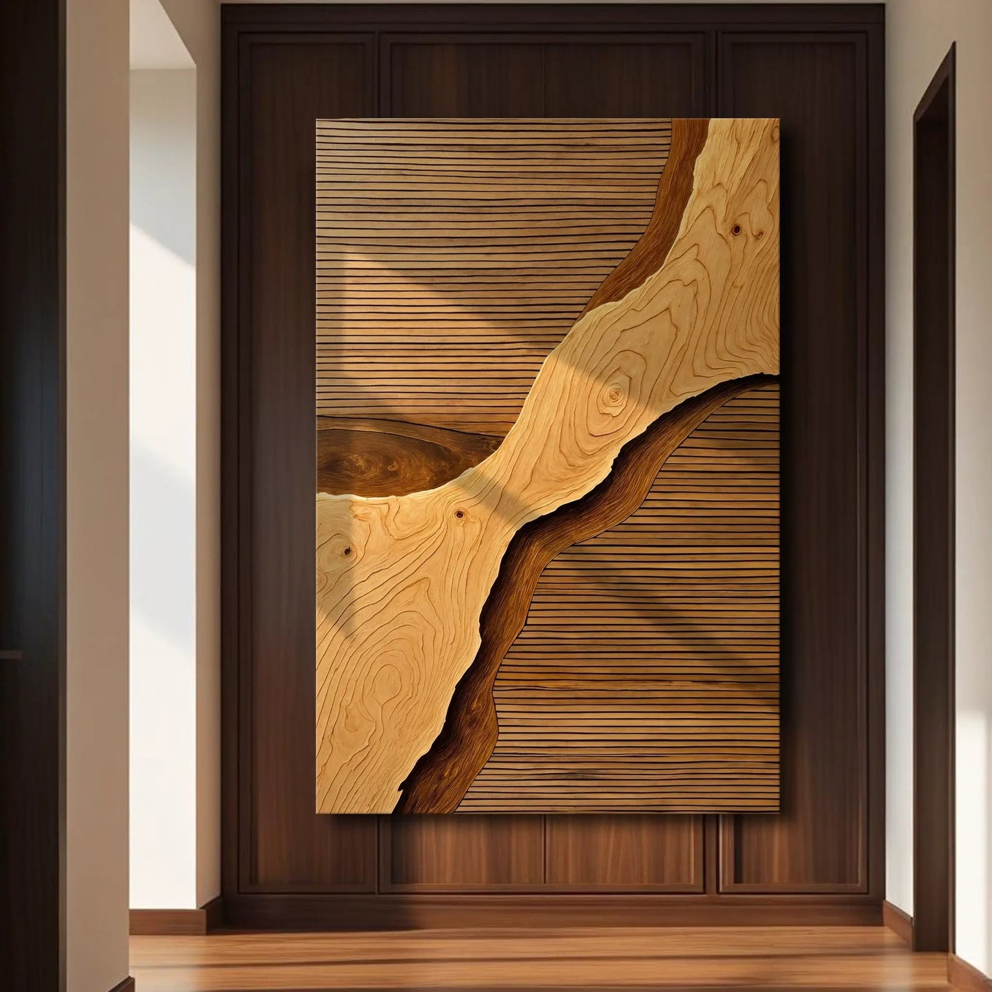 Wood Rift Wall Art canvas Crafting Canvas by Tailored Canvases, warm woodgrain with veneer on Tampa Home & Garden Store