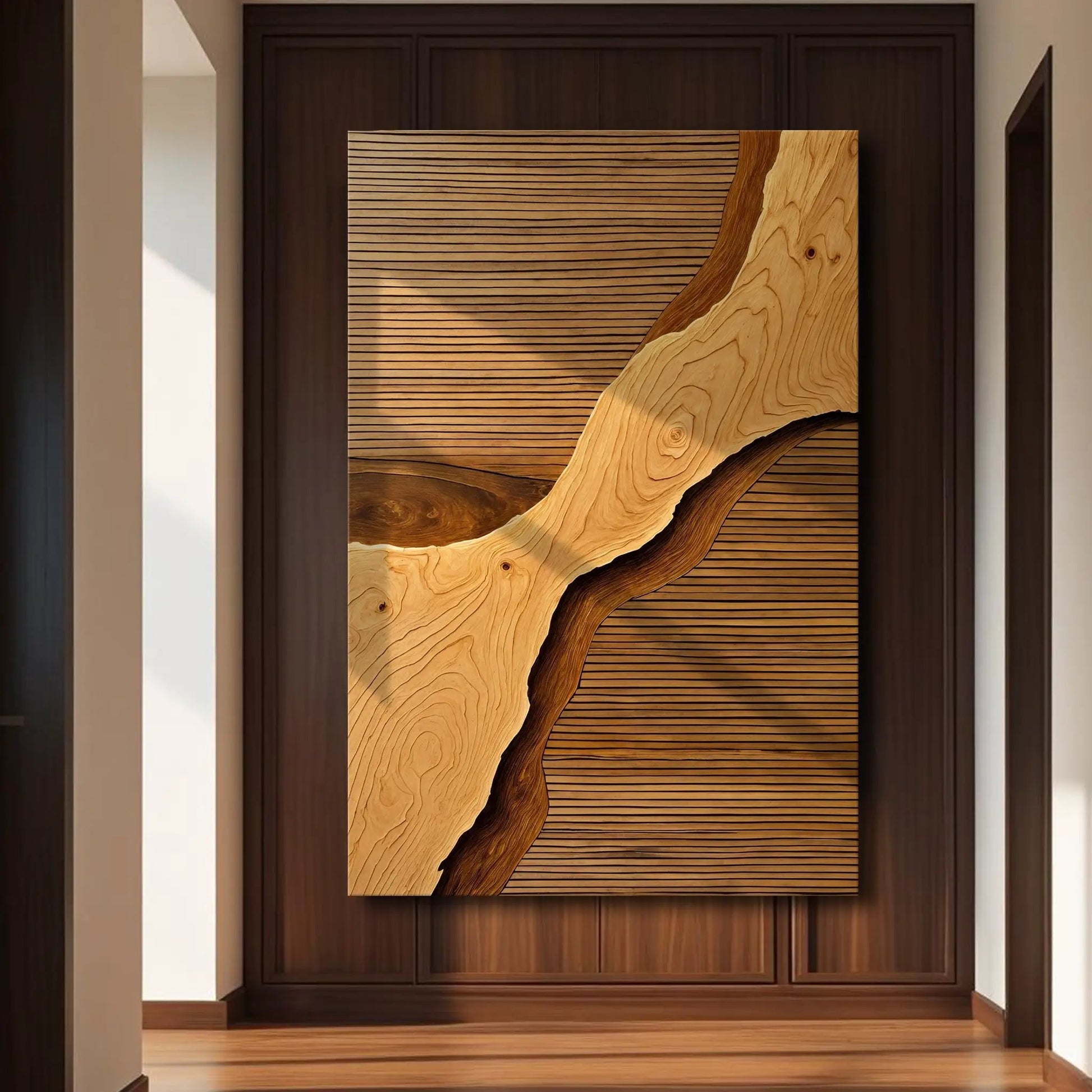 Wood Rift Wall Art canvas Crafting Canvas by Tailored Canvases, warm woodgrain with veneer on Tampa Home & Garden Store