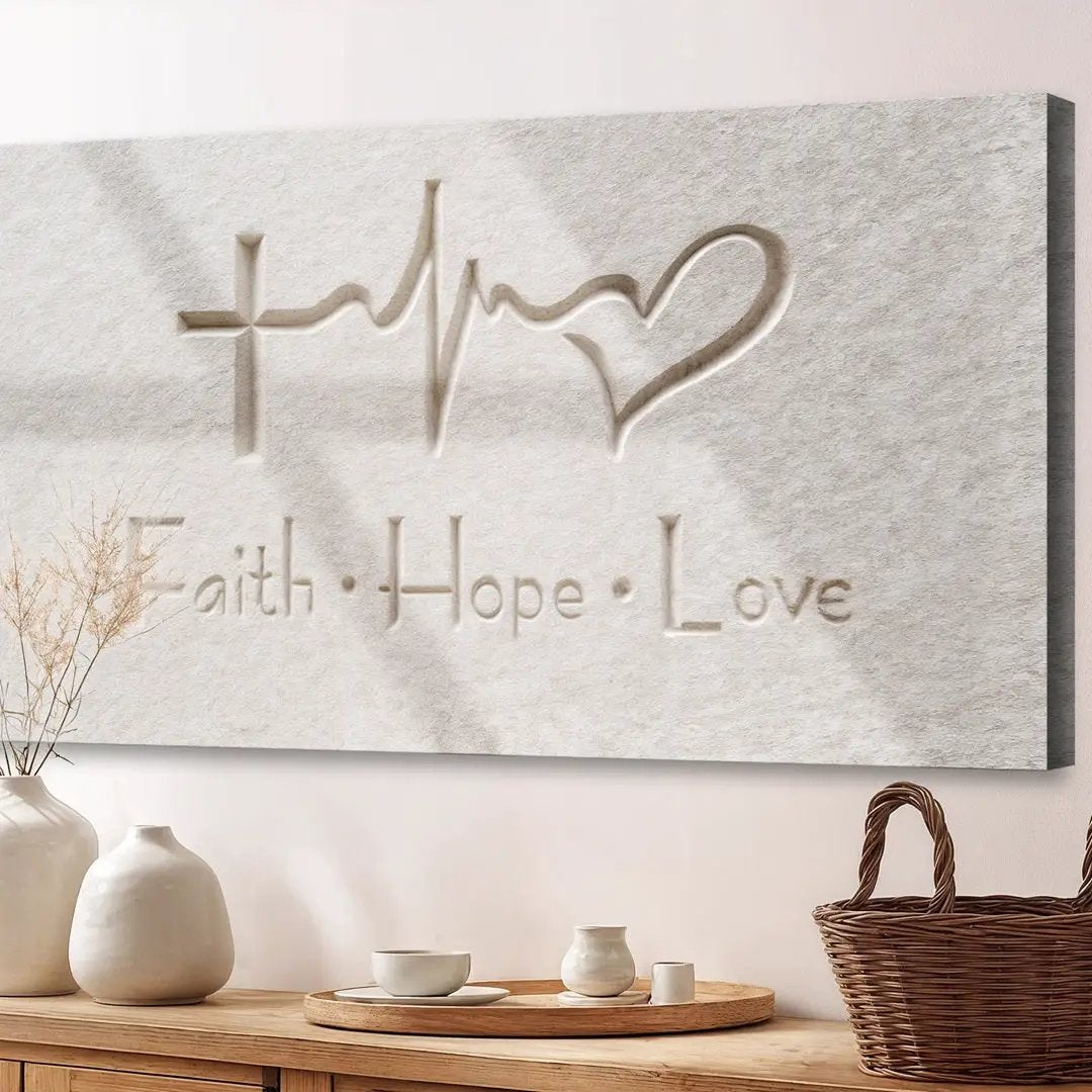 Faith Hope Love Wall Art IV USA Made Canvas