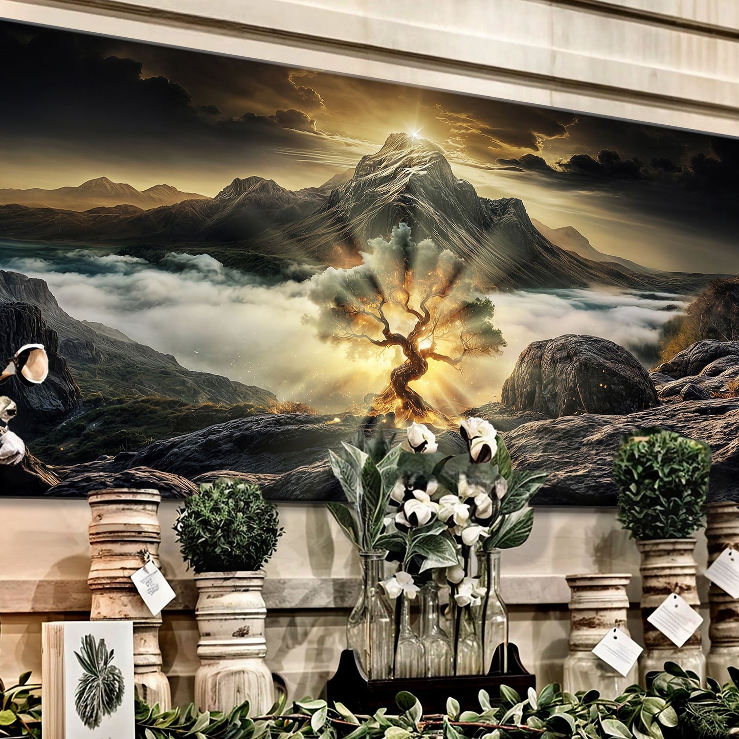 Burning Bush Faith Wall Art II canvas by Tailored Canvases, dramatic mountain landscape on Tampa Home & Garden Store