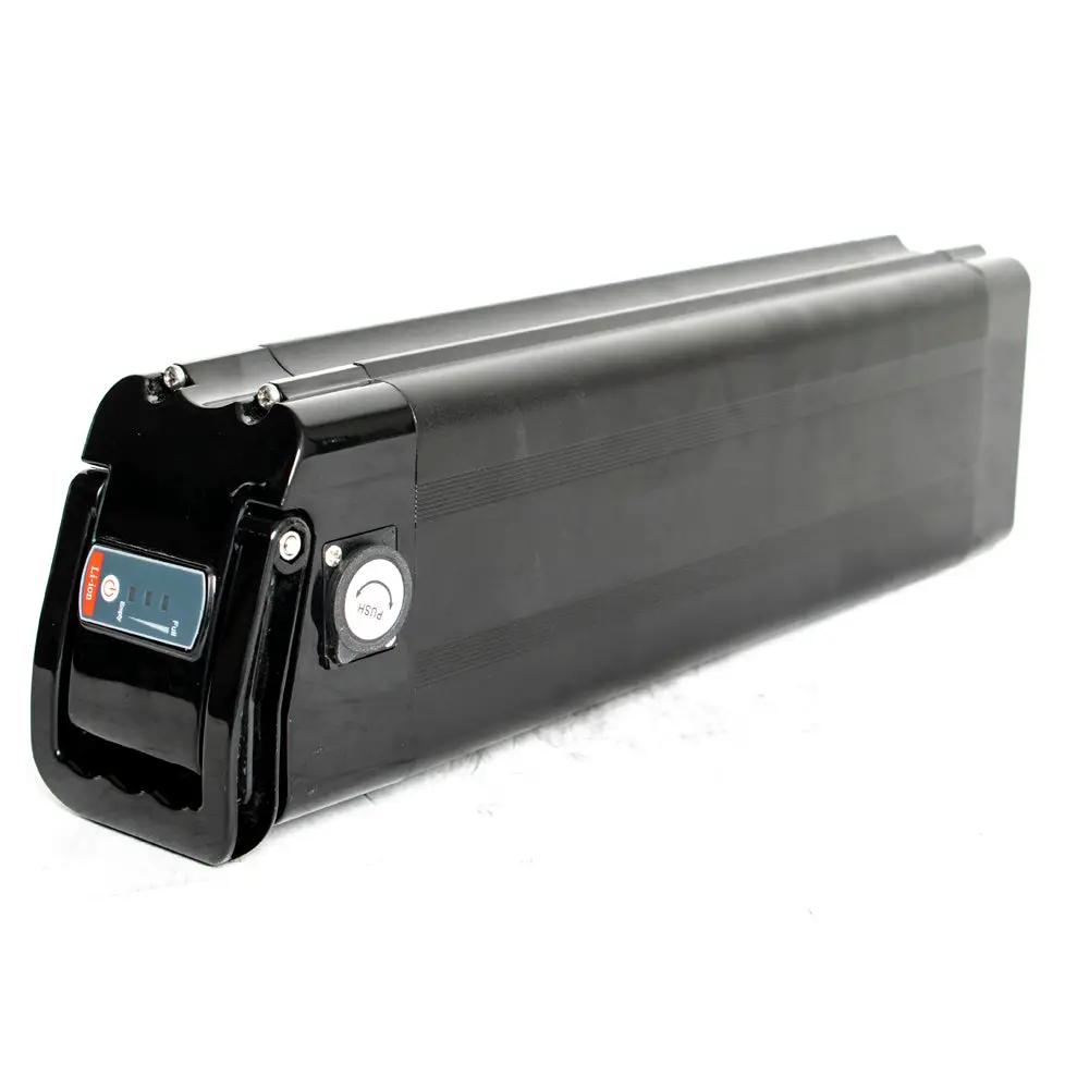 EUNORAU seat tube e-bike battery with blue display, black lithium pack on Tampa Home & Garden Store