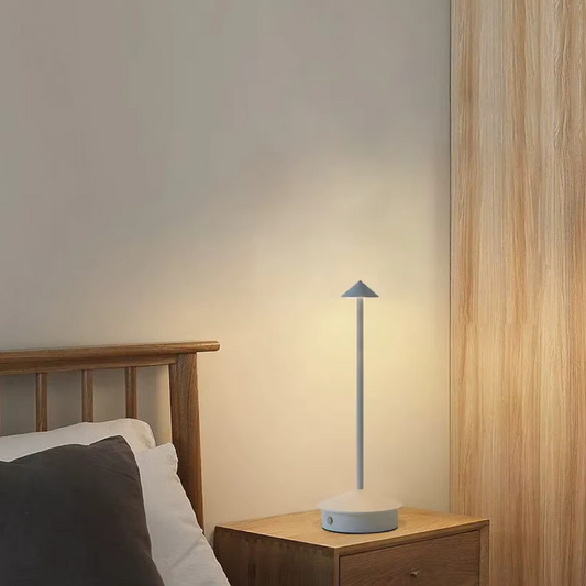 Aluminium LED Table Lamp with Touch Dimming | Rechargeable Cordless Lighting - Tampa Home & Garden Store