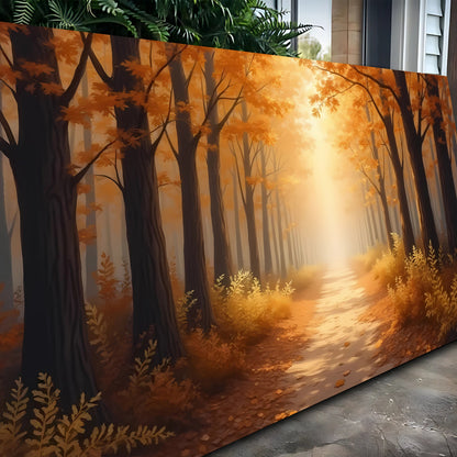 Abstract Forest Landscape Canvas by Tailored Canvases with orange autumn trees on Tampa Home & Garden Store