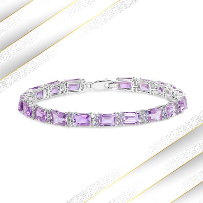 Amethyst and Tanzanite bracelet by Bids.com .925 sterling silver with purple stones on Tampa Home & Garden Store