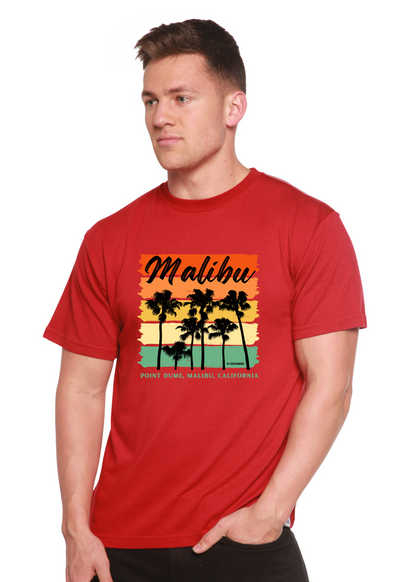 Malibu unisex bamboo viscose/organic cotton graphic T-shirt in red with palm trees Spun Bamboo on Tampa Home & Garden Store