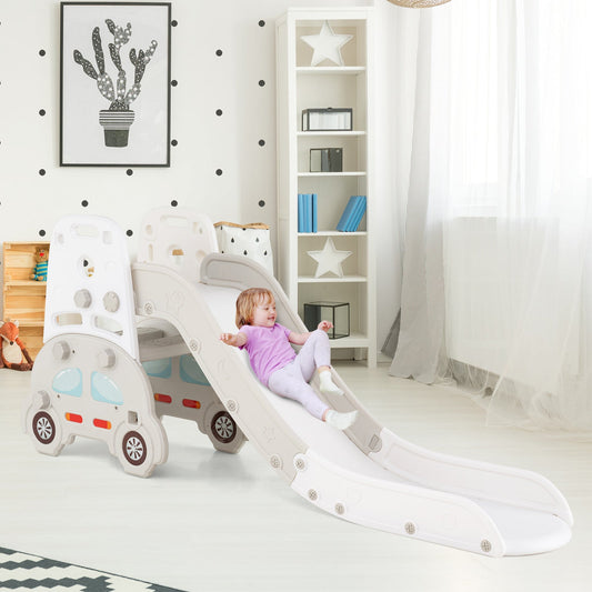 5 in 1 Convertible Toddler Slide Set Kids Art Easel with Stool and Book Rack - Tampa Home & Garden Store