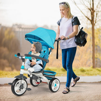 5-in-1 Detachable Baby Stroller Tricycle with Round Canopy