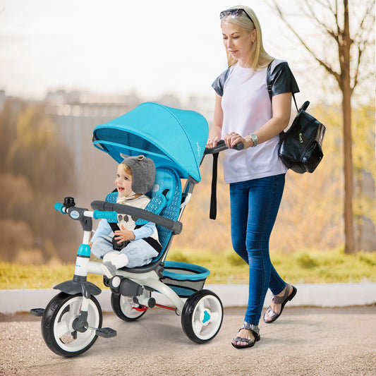 5-in-1 Detachable Baby Stroller Tricycle with Round Canopy - Tampa Home & Garden Store