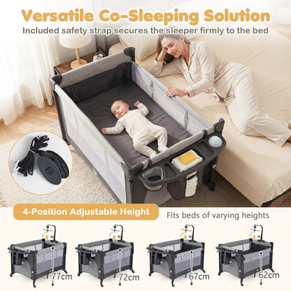 5 in 1 Portable Baby Pack and Play with Music Box