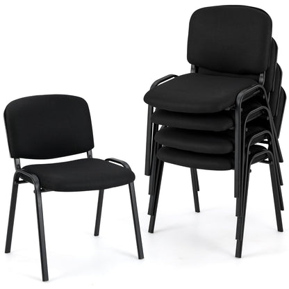 Silla de oficina con estructura de metal y cojines acolchados para sala de conferencias - Juego de 2