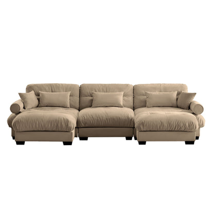 Oversized Modular Sofa with Movable Ottoman