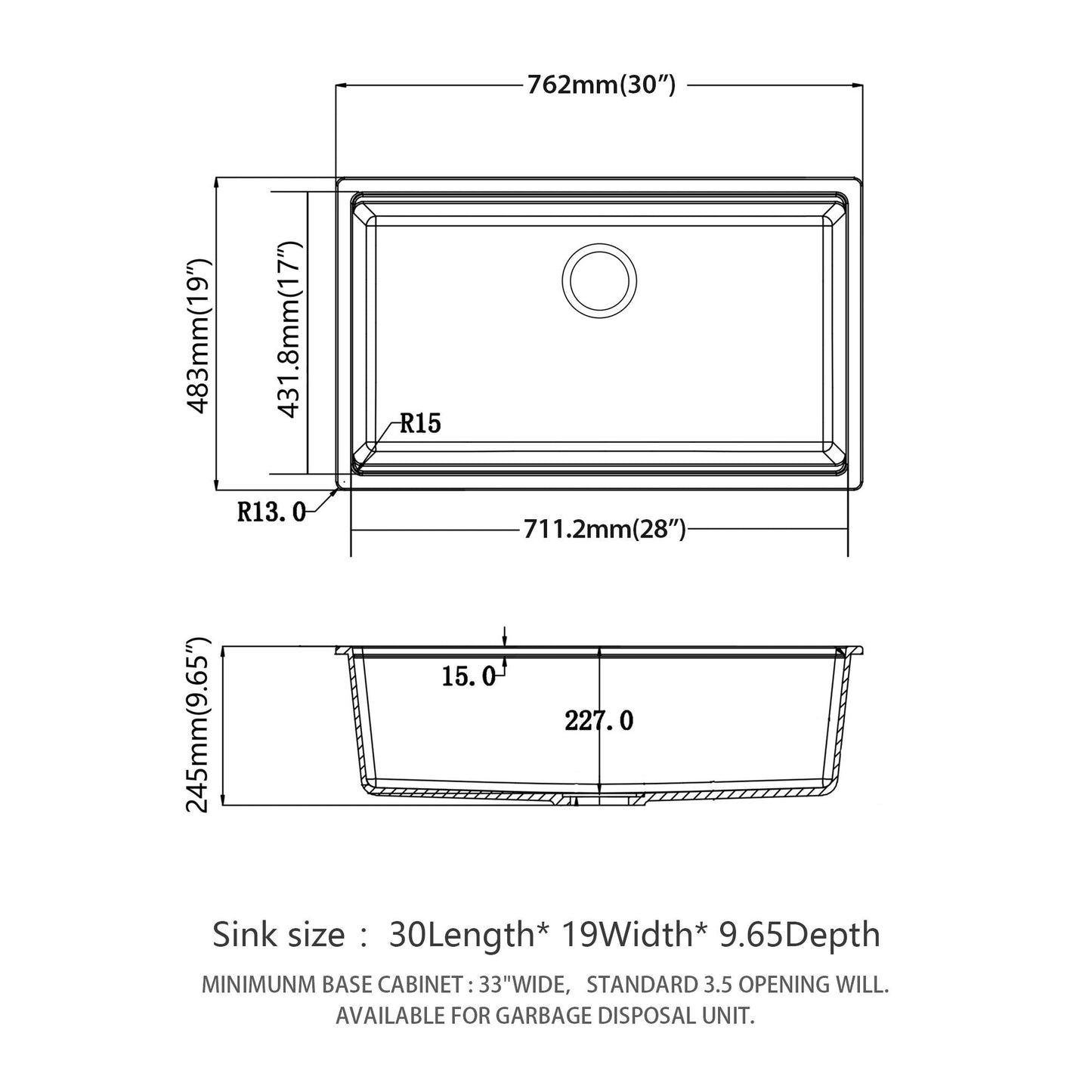 Premium Quartz Composite Workstation Sink