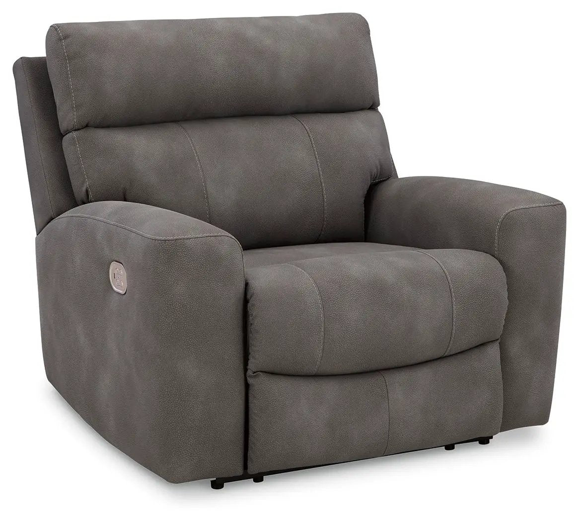 Next-Gen Durapella power recliner with adj headrest in gray by Unique Piece Furniture on Tampa Home & Garden Store