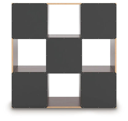 Glosmount Cube Organizer by Unique Piece Furniture with dark charcoal panels and wood trim on Tampa Home & Garden Store