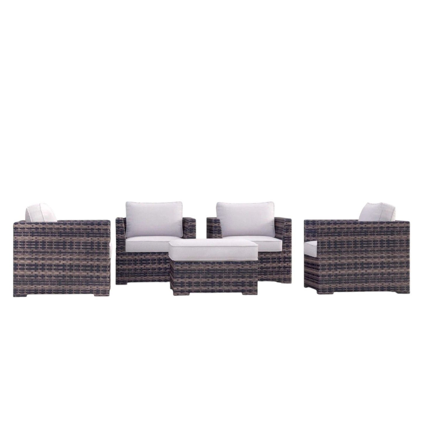 4-piece outdoor wicker patio chair set with foam cushions by HouseOfZazla on Tampa Home & Garden Store
